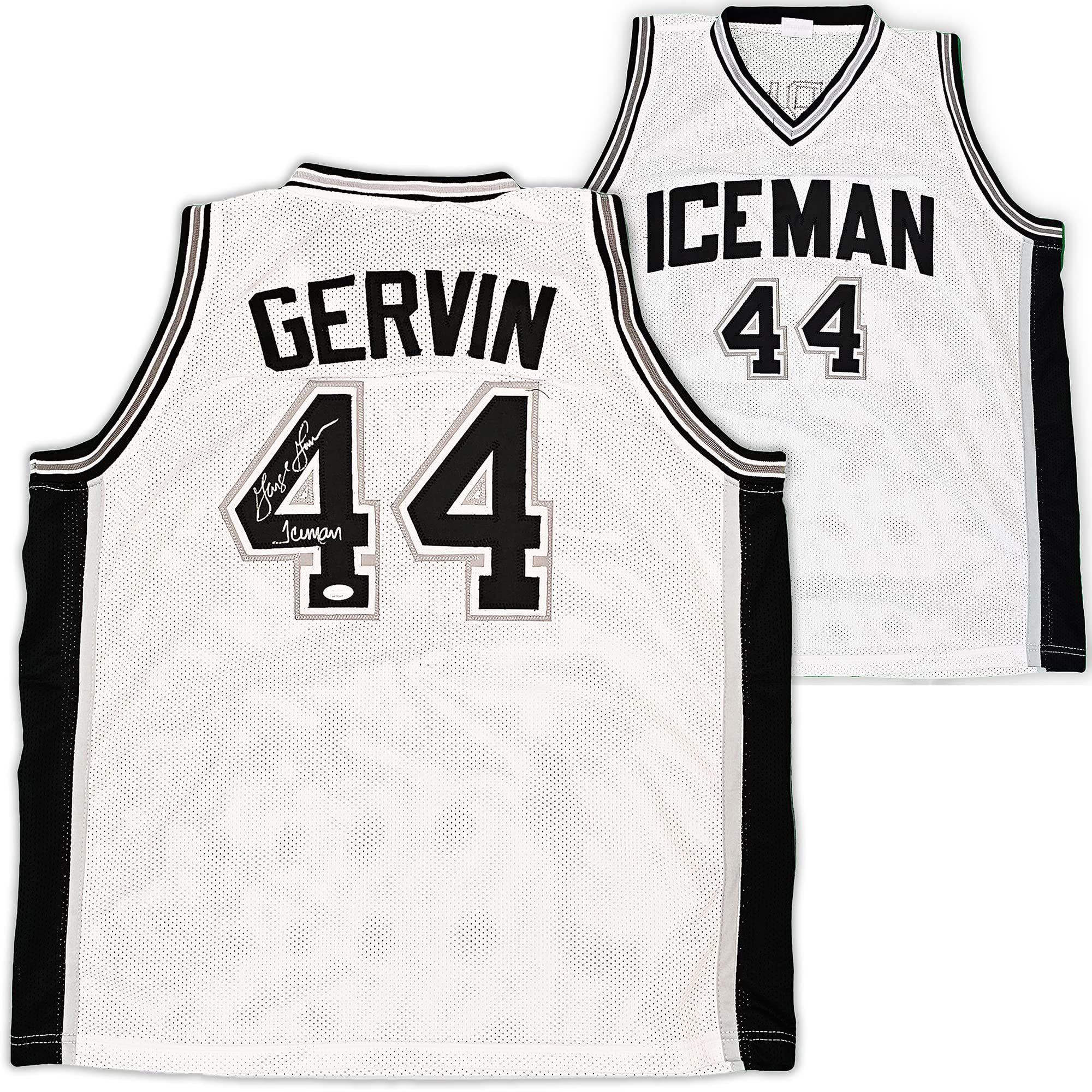 George Gervin Autographed White Basketball Jersey 